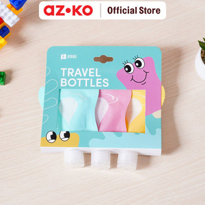 AZKO Ataru 30 ml Set 3 Pcs Botol Travel travel bottle wadah sabun sampo aseton praktis serbaguna perlengkapan traveling