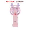 AZKO Ataru Kipas Angin Portabel Rechargeable Rabbit Ear - Pink handheld fan kipas mini travel serbaguna penyejuk udara