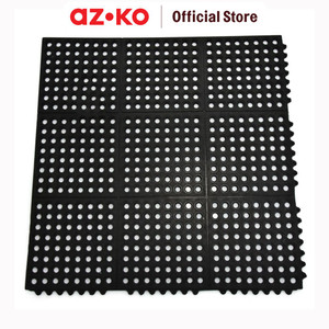AZKO Krisbow 92X91 cm Keset Anti Slip Work Safe - Hitam bathmat alas lantai toilet anti licin bathroom mat