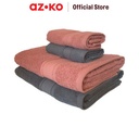 AZKO Forhom Set 4 Pcs Handuk Mandi - Abu- Abu/Rose bath towel set handuk dewasa anduk badan perlengkapan mandi