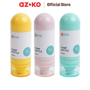 AZKO Ataru 50 ml Botol Cairan Pump Upside Down As Random travel bottle wadah sabun sampo aseton praktis serbaguna perlengkapan traveling