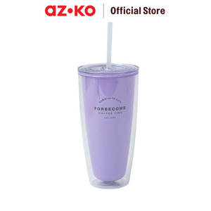 AZKO Ataru 750 ml Botol Minum Double Wall Dengan Sedotan Ps Pp wadah minuman food grade botol tumbler bening double wall drinkware water bottle travel