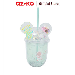 AZKO Ataru 350 ml Tumbler Double Wall Dengan Sedotan Ps Random wadah minuman food grade botol tumbler bening double wall drinkware water bottle travel