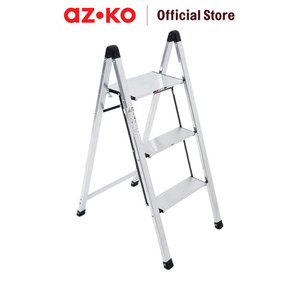 AZKO Fixsteps Tangga Lipat Aluminium 3 Steps - Silver multifunction household ladder peralatan rumah tangga buka tutup foldable ladder