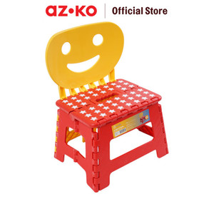 AZKO Kindla Bangku Pijak Lipat Smile - Oranye foldable step stool bangku lipat mini anti slip kursi pijakan serbaguna