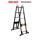 AZKO Fixsteps 6.3 mtr Tangga Teleskopik Soft Close 2X9 Step - Hitam telescopic ladder multifunction household ladder peralatan rumah