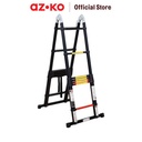 AZKO Fixsteps 5 mtr Tangga Teleskopik Soft Close 2X7 Step - Hitam telescopic ladder multifunction household ladder peralatan rumah
