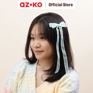 AZKO Ataru Set 2 Pcs Jepit Rambut Anak Long Ribbon - Biru Baby kids hair clip aksesoris jepitan anak cewek penjepit hiasan rambut anak aksesori kepala