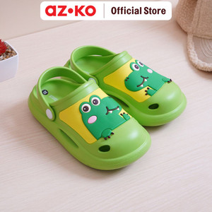 AZKO Ataru Ukuran 30/31 Sandal Anak Clogs Dino 2 - Hijau kid slippers sepatu sandal alas kaki sendal santai anak
