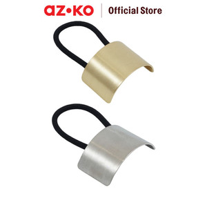 AZKO Ataru Ikat Rambut Rectangular - Silver/Gold hair tie aksesoris karet rambut cewek iket rambut wanita