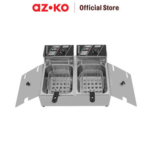 AZKO Kris 2X5.5 ltr Deep Fryer Elektrik - Abu-Abu multifunction electric pan kuali pot peralatan masak perlengkapan dapur