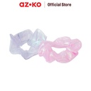 AZKO Ataru Set 2 Pcs Ikat Rambut Scrunchy Iridescent hair tie aksesoris karet rambut cewek scrunchy wanita scrunchies lucu