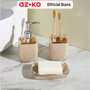 AZKO Stora 230 ml Tempat Sabun Cair Pump Akrilik Soap Container Wadah Sabun Mandi Aksesoris Kamar Mandi Soap Storage