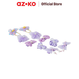 AZKO Ataru Set 10 Pcs Jepit & Ikat Rambut - Ungu hair clip aksesoris jepitan cewek penjepit hiasan rambut wanita aksesori kepala
