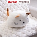 AZKO Ataru 30 cm Bantal Sofa Cat Round - Putih cushion sofa aesthetic bantal dekorasi sofa bentuk kucing throw pillow couch