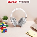 AZKO Ataru Headphone Bluetooth V5.3 - Silver on ear headphones nirkabel headset telinga wireless aksesoris gadget