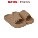 AZKO Ataru Sandal Slides Pattern Single Color - Cokelat Sendal Unisex Alas Kaki Slide Cewek Cowok Fashion Wanita Dan Pria