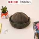 AZKO Ataru Topi Brimless Knit Beanie Hat Tutupan Kepala Aksesoris Kepala Fashion Wanita Pria