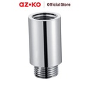 AZKO Fosa 40 mm Soket Sambungan Pipa Drat Luar Dalam Stainless Steel 1/2 -1/4 inci Extension Socket Perlengkapan Alat Tukang Pipe Fitting Sambungan Pralon Konektor Paralon Peralatan Perkakas