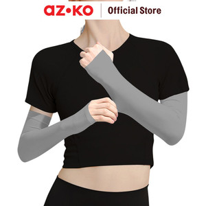 AZKO Alph Manset Lengan Ice Silk Spf 5 Arm Sleeve Manset Tangan Olahraga Pelindung Lengan Uv Lengan Panjang Anti Uv