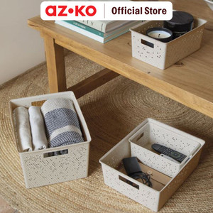 AZKO Stora Keranjang Penyimpanan Ecohome Terra Storage Basket Kotak Penyimpanan Serbaguna Bin Organizer Tempat Simpan Barang