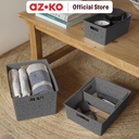 AZKO Stora Keranjang Penyimpanan - Abu-Abu Terra Storage Basket Kotak Penyimpanan Serbaguna Bin Organizer Tempat Simpan Barang