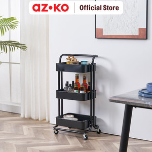 AZKO Masterspace Handy Rak Troli Tempat Penyimpanan Multifungsi Dengan Roda Storage Trolley Wheels Rack Perlengkapan Rumah Tangga