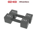 AZKO Kinetic 10 kg Set 2 Pcs Adjustable Dumbbell - Abu-Abu Barbel Alat Fitness Alat Gym Peralatan Angkat Beban