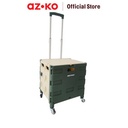 AZKO Maxbuilt Troli Lipat Portable 4 Roda 25 kg - Hijau Alat Pengangkut Barang Dengan Roda Wheels Cart Troli Kardus Box Perlengkapan Industri