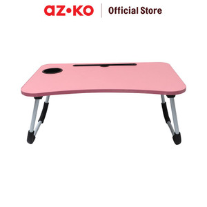 AZKO Odi Meja Lipat Laptop Dengan Tempat Gelas Folding Table Foldable Study Desk Meja Belajar Mini Serbaguna Tatakan Laptop Notebook Minimalis Table