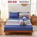 AZKO Sleeplite Set Seprai Microfiber Stripe Sky Sprei Motif Seprai Aesthetic Seprei Sheet Set Bed Sheet Aksesoris Tempat Tidur Set Sarung Bantal Sarung Guling