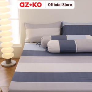 AZKO Sleeplite Set Seprai Microfiber Stripe Jordy Sprei Motif Seprai Aesthetic Seprei Sheet Set Bed Sheet Aksesoris Tempat Tidur Set Sarung Bantal Sarung Guling