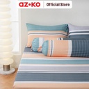 AZKO Sleeplite Set Seprai Microfiber Stripe Joel Sprei Motif Seprai Aesthetic Seprei Sheet Set Bed Sheet Aksesoris Tempat Tidur Set Sarung Bantal Sarung Guling