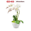 AZKO Bunga Artifisial Anggrek Phalaenopsis Small Tumbuhan Buatan Bunga Hias Cantik Sintetis Tanaman Artificial Dekorasi Flower Pajangan Rumah Serbaguna Hiasan Properti Foto