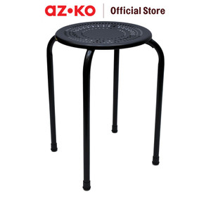 AZKO Soleil Bangku Metal - Round Stool Tempat Duduk Serbaguna Perabot Tempat Duduk