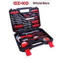 AZKO Maxbuilt Set 46 Pcs Perkakas Rumah Tangga - Merah Set Tool Kit Hand Tool Perkakas Rumahan