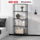 AZKO Stora Nordic Rak Penyimpanan 5 Tingkat - Hitam Organizer Serbaguna Tempat Simpan Barang Multifungsi Rak Storage Perlengkapan Rumah Tangga