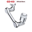 AZKO Fosa Keran Extender Rotation - Silver Chrome Kitchen Sink Faucet Peralatan Dapur Kran Air Wastafel Water Tap