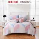 AZKO Sleeplite Set Seprai Microfiber Abstrak Fiona Sprei Motif Seprai Aesthetic Seprei Sheet Set Bed Sheet Aksesoris Tempat Tidur Set Sarung Bantal Sarung Guling