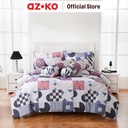 AZKO Sleeplite Set Seprai Microfiber Abstrak Camile Sprei Motif Seprai Aesthetic Seprei Sheet Set Bed Sheet Aksesoris Tempat Tidur Set Sarung Bantal Sarung Guling