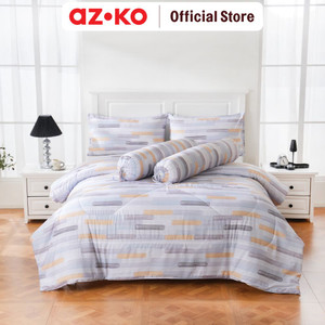 AZKO Sleeplite Set Seprai Microfiber Abstrak Adria Sprei Motif Seprai Aesthetic Seprei Sheet Set Bed Sheet Aksesoris Tempat Tidur Set Sarung Bantal Sarung Guling