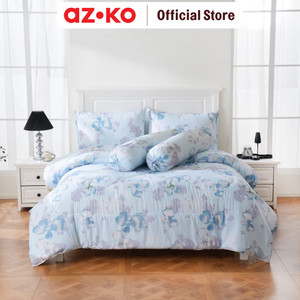 AZKO Sleeplite Seprai Microfiber Flower Nyla Sprei Motif Seprai Aesthetic Seprei Sheet Set Bed Sheet Aksesoris Tempat Tidur Set Sarung Bantal Sarung Guling