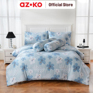 AZKO Sleeplite Seprai Microfiber Flower Myra Sprei Motif Seprai Aesthetic Seprei Sheet Set Bed Sheet Aksesoris Tempat Tidur Set Sarung Bantal Sarung Guling