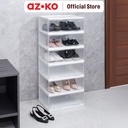 AZKO Stora Rak Sepatu Foldable Double Shoe Rack Organizer Sandal Sepatu Kabinet Alas Kaki Tempat Penyimpanan Sendal