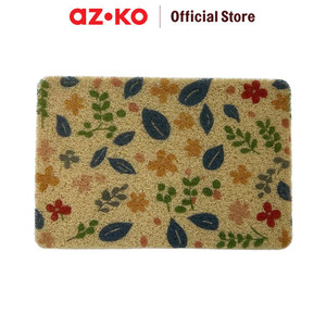 AZKO Forhom Keset Pintu Printed Pvc Door Mat Motif Kain Lap Kaki Serbaguna Keset Pintu Masuk Floor Mat Perlengkapan Rumah Tangga
