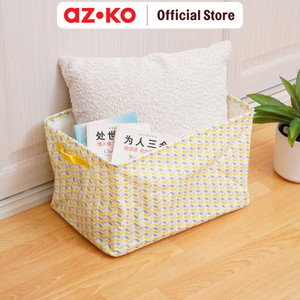 AZKO Stora Kotak Penyimpanan Fabric Storage Basket Wadah Penyimpanan Serbaguna Tempat Simpan Barang