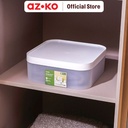 AZKO Stora Kotak Penyimpanan Frosted Modular Kotak Serbaguna Plastik Wadah Simpan Storage Box Dengan Handle Boks Organizer