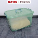 AZKO Stora 54.5X40X33 cm Kotak Penyimpanan Dengan Handle - Hijau Kotak Serbaguna Wadah Simpan Storage Box Boks Organizer