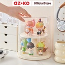 AZKO Stora 19X19X23 cm Kotak Pajang Action Figure Single Rotate - Putih Ivory Display Box Tempat Koleksi Pajangan Storage Tempat Hiasan Dekorasi Rumah