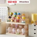 AZKO Stora 28X12.5X16.5 cm Kotak Pajang Action Figure Double Square - Putih Ivory Display Box Tempat Koleksi Pajangan Storage Tempat Hiasan Dekorasi Rumah